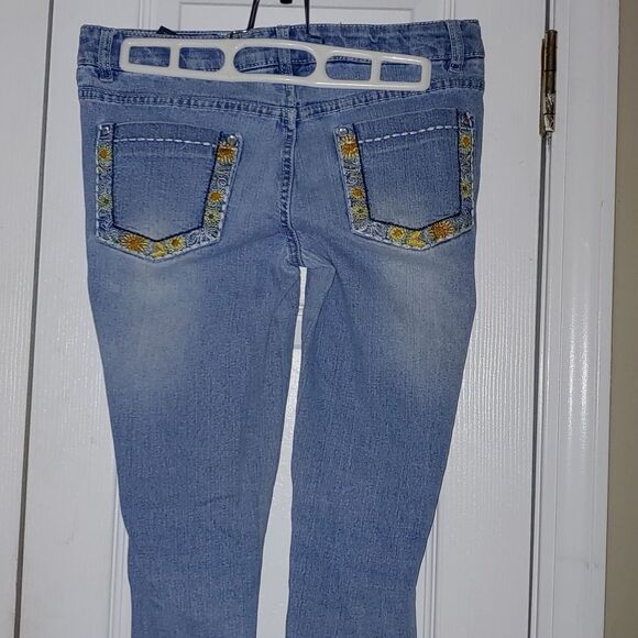 Squeeze  adjustable embroidered skinny jeans  Sz 14 - Picture 7 of 9